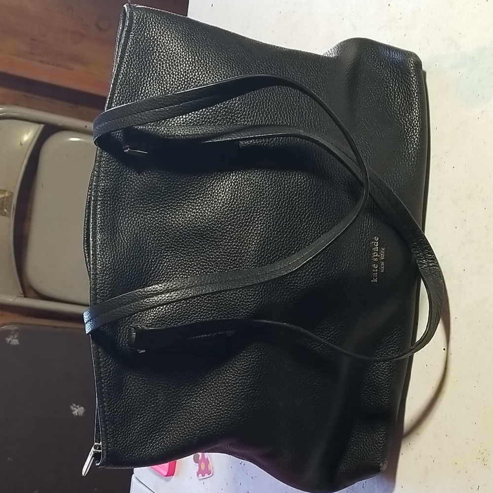 Kate Spade Midnight Black Pebbled Tote - Picture 6 of 15